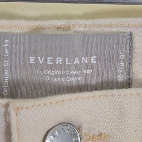 Everlane NWT The Original Cheeky Jeans Ecru Size 30 - Picture 8 of 13
